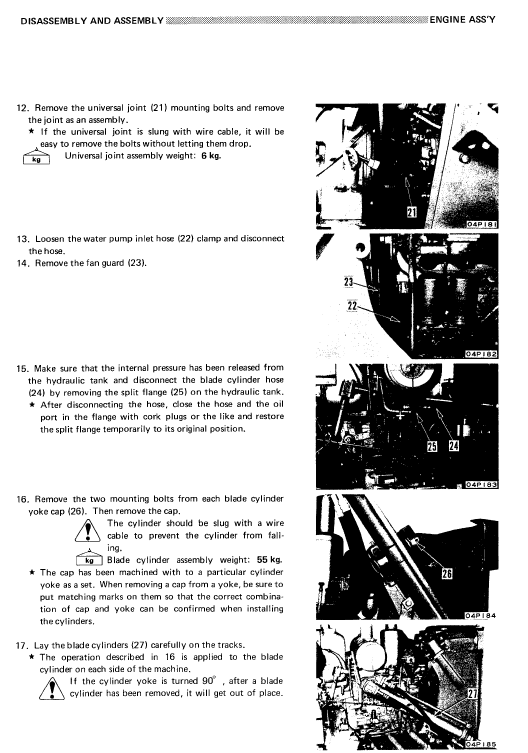 Komatsu D40A-1, D40P-1, D45A-1, D45P-1, D45S-1 Dozer Manual Workshop Guide