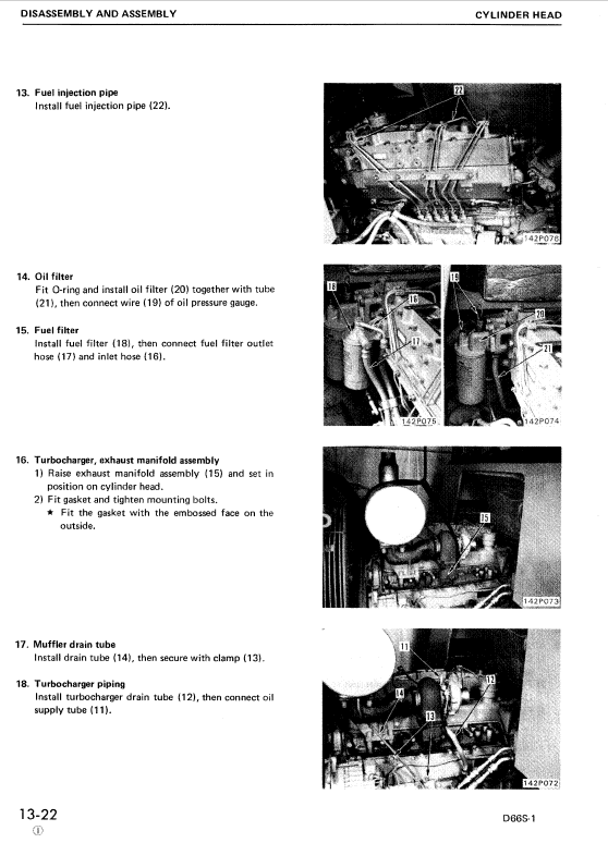 Komatsu D66S-1 Dozer Service Manual Workshop Guide