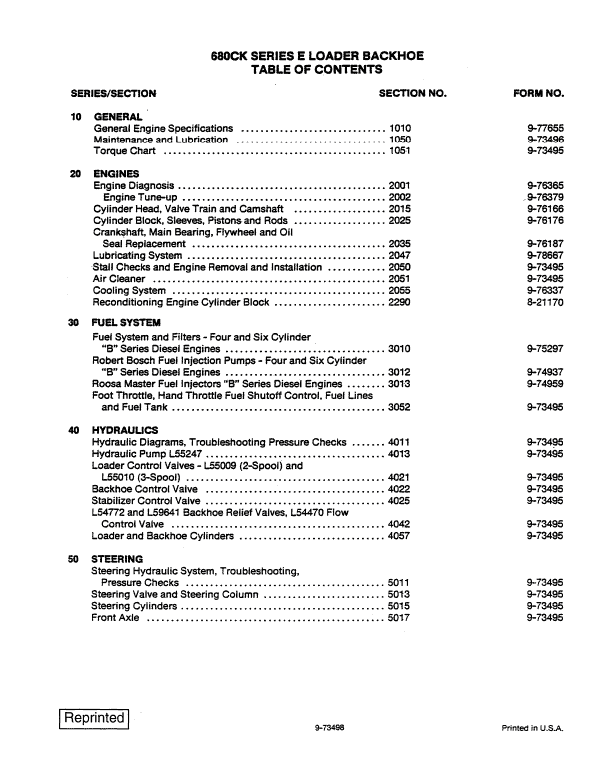 Case 680CK Loader Service Manual Workshop Guide
