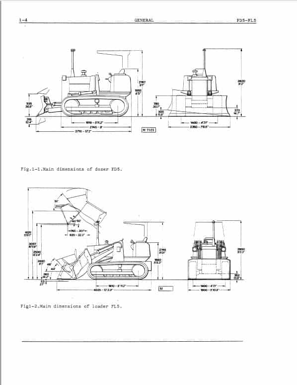 Fiatallis FL5, FL5B, FD5 Crawler Loader Repair Service Manual