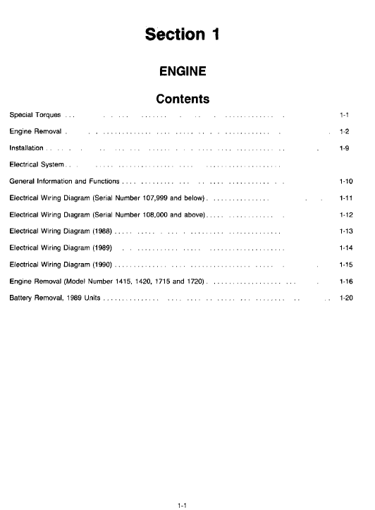 Cub Cadet 1220, 1315, 1320, 1405, 1415, 1420 Tractor Service Manual Workshop Guide