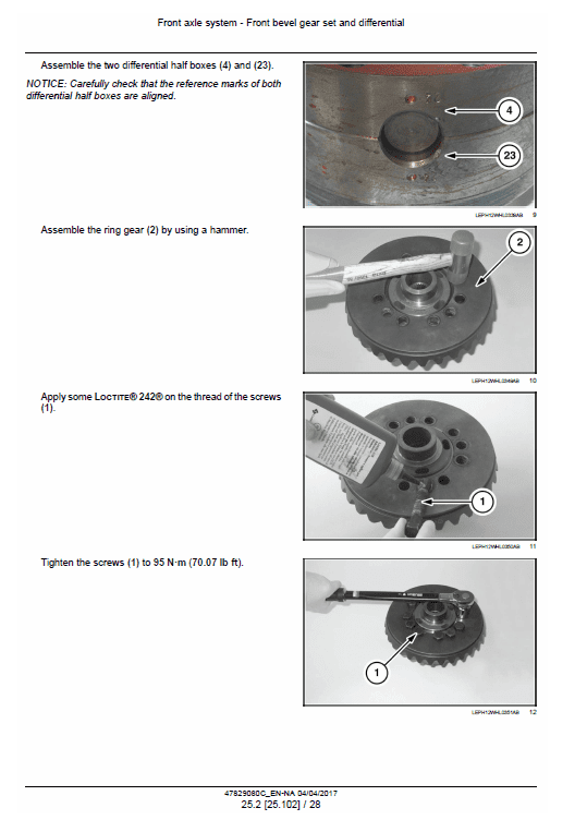 New Holland W50C, W60C, W70C, W80C Tier 4A (Interim) Loader Service Manual Workshop Guide