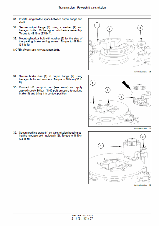 New Holland W130C, W170C Tier 4B Wheel Loader Service Manual Workshop Guide