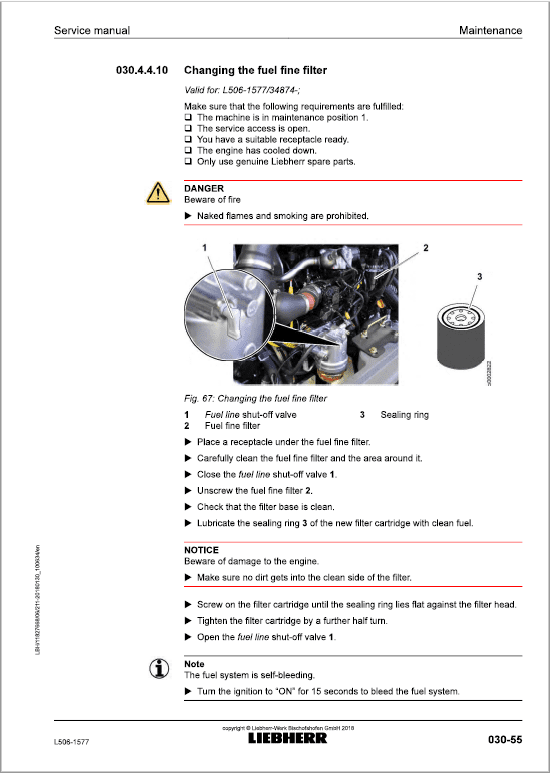 Liebherr L506 Type 1577 Wheel Loader Service Manual