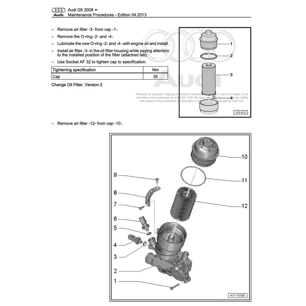 Audi Q5 8R 2008-2017 Full Manual Set – FACTORY Repair & Maintenance Manual