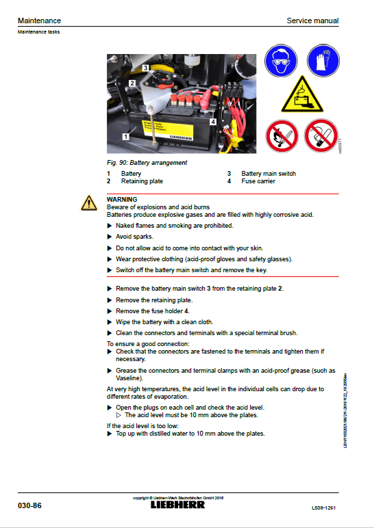 Liebherr L508 Type 1261 Wheel Loader Service Manual