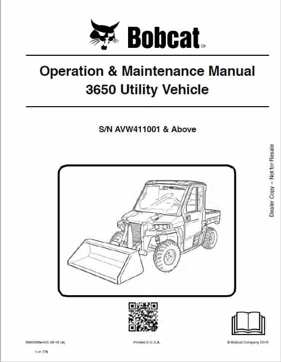 Bobcat 3650 Toolcat Utility Vehicle Service Repair Manual