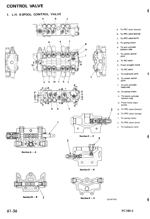 Komatsu PC180LC-3, PC180LLC-3, PC180NLC-3 Excavator Manual Workshop Guide