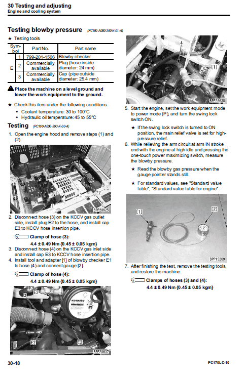 Komatsu PC170LC-10 Excavator Service Manual Workshop Guide
