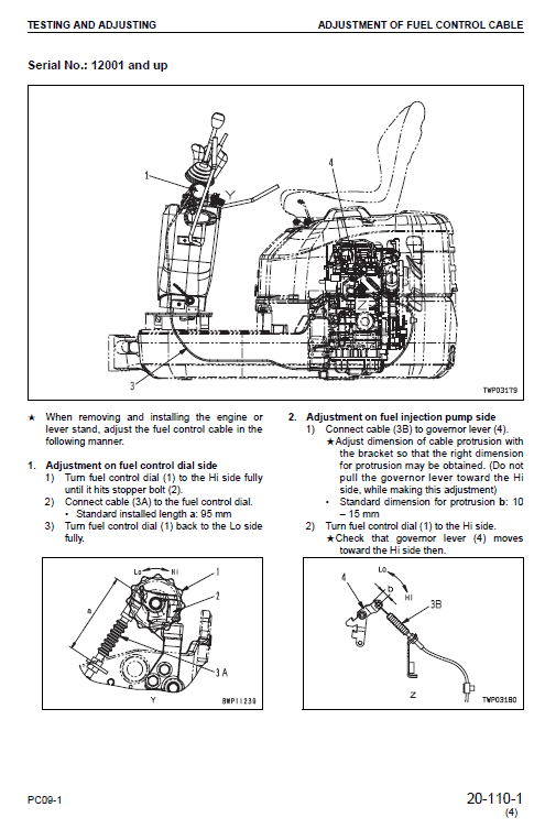 Komatsu PC09-1 Excavator Service Manual Workshop Guide