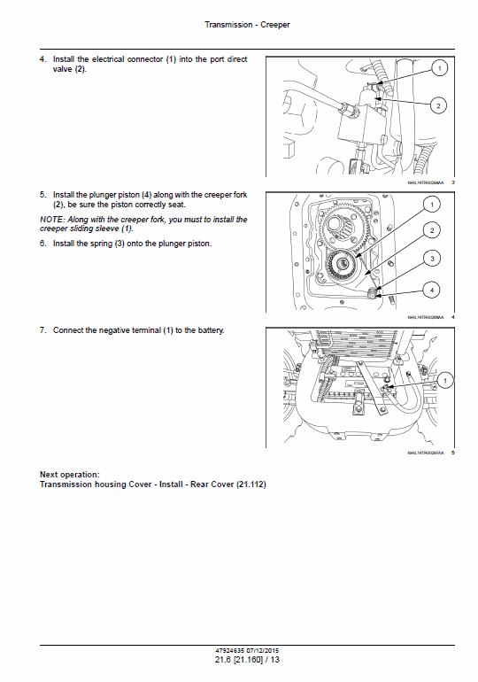 New Holland TS6.110, TS6.120, TS6.125, TS6.140 Tractor Service Manual Workshop Guide