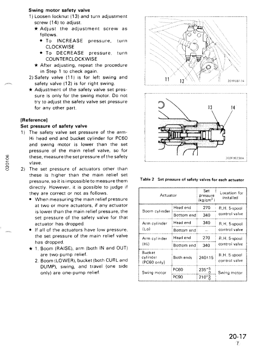 Komatsu PC60-6, PC60L-6, PC90-1 Excavator Service Manual Workshop Guide