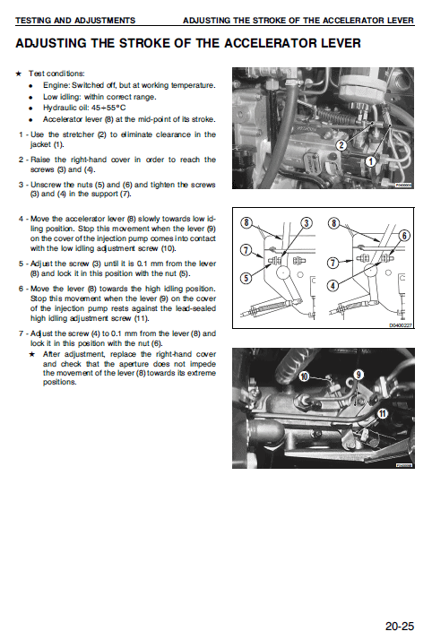 Komatsu PC95-1 Excavator Service Manual Workshop Guide
