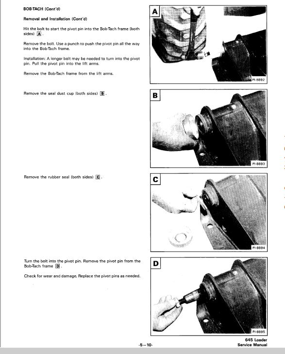 Bobcat 645 Skid-Steer Loader Service Repair Manual