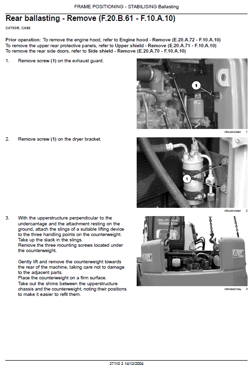 Case CX75SR and CX80 Excavator Service Manual Workshop Guide