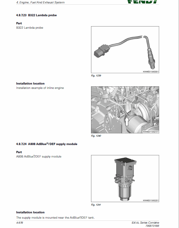 Fendt Ideal 7, Ideal 8, Ideal 9 Series Combine Service Manual Workshop Guide