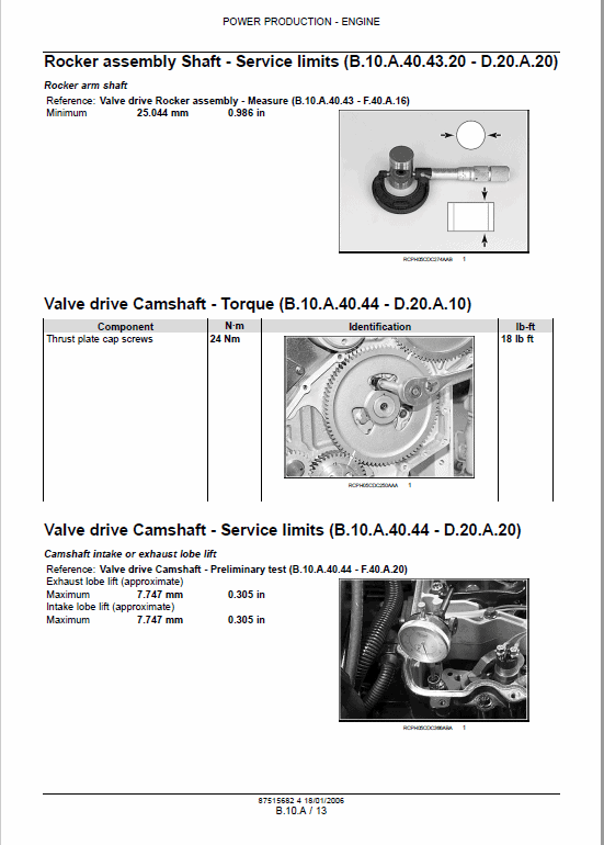 CNH 8.3 & 9.0L 6 Cylinder, 24 Valve Engine Manual Workshop Guide