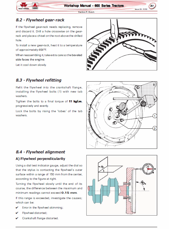 Massey Ferguson 630, 650, 660, 680 Tractor Service Manual Workshop Guide