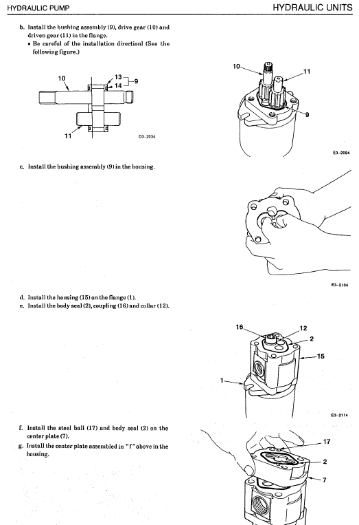 Takeuchi TB015 Compact Excavator Service Manual Workshop Guide