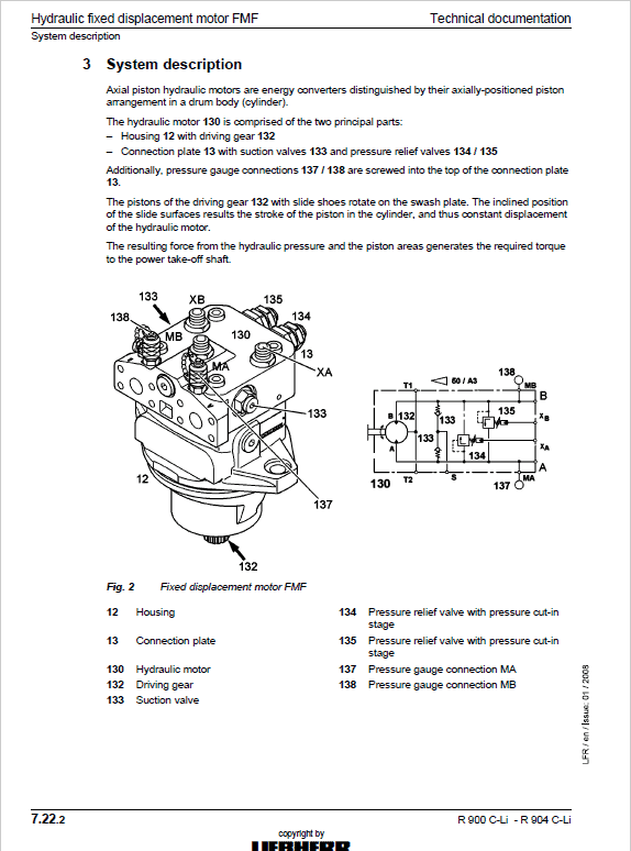 Liebherr R900C, R904C Litronic Excavator Service Manual