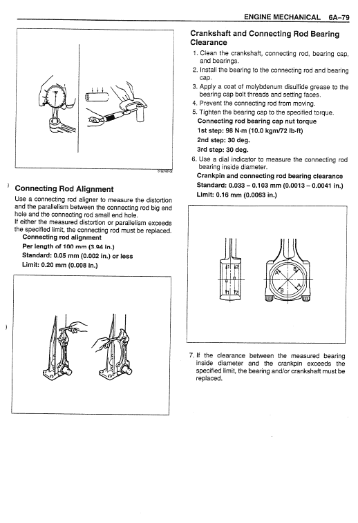 Isuzu 6WG1T Engines Service Manual Workshop Guide