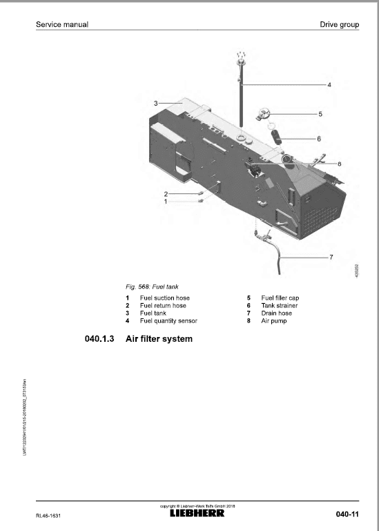 Liebherr RL 46 Pipe Layer Dozer Service Manual