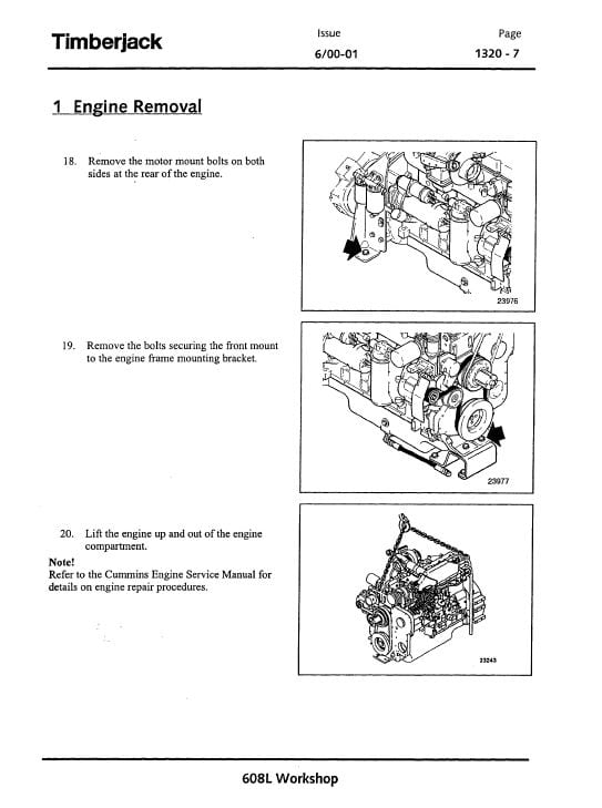 Timberjack 608L Feller Buncher Service Repair Manual Workshop Guide
