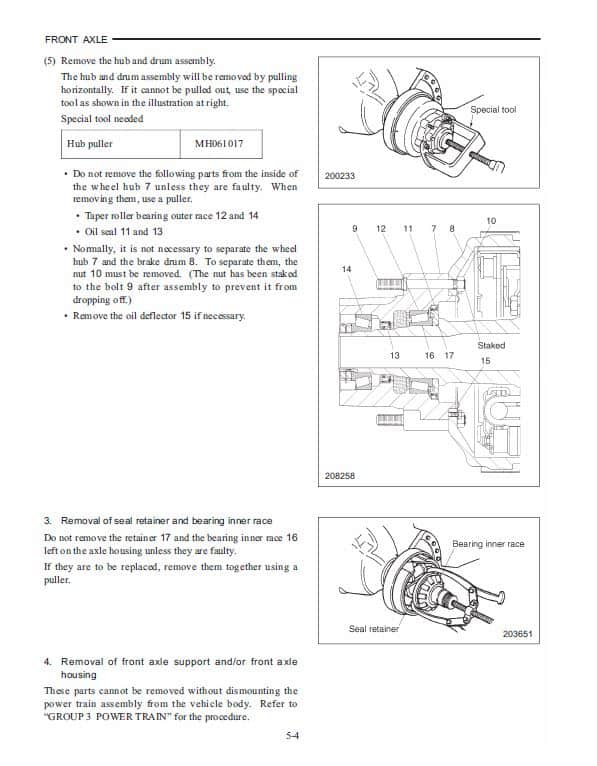 Mitsubishi FB20K PAC, FB25K PAC, FB30K PAC, FB35K PAC Forklift Manual