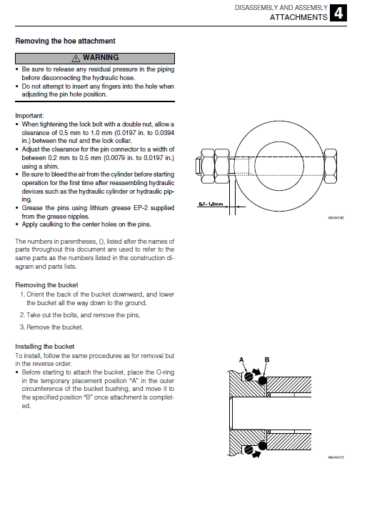 Takeuchi TB216 Compact Excavator Service Manual Workshop Guide