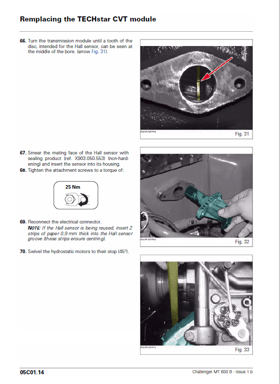 Challenger MT635B, MT645B, MT655B, MT665B Tractor Workshop Manual Workshop Guide