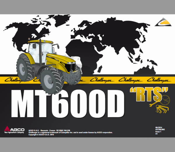 Challenger MT645D, MT655D, MT665D, MT675D, MT685D Tractor Workshop Manual Workshop Guide