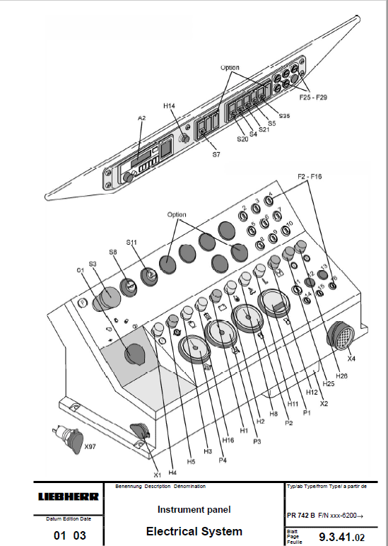 Liebherr PR 712, PR 722, PR 732, PR 742, PR 752 Crawler Dozer Service Manual