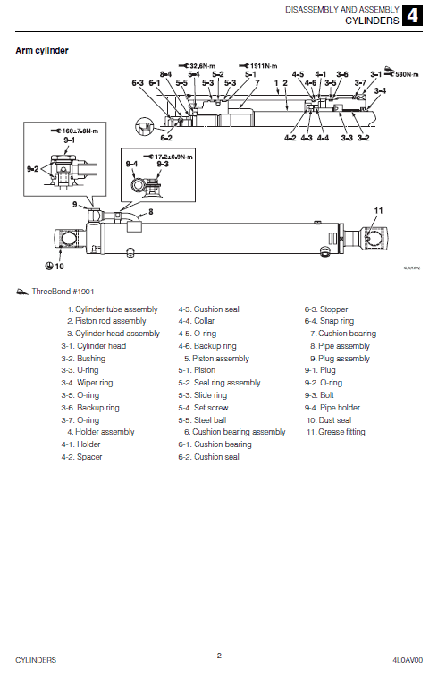 Takeuchi TB260 Compact Excavator Service Manual Workshop Guide
