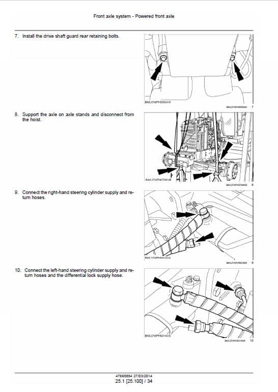 Case 110, 115, 120, 130, 140 Maxxum EP Tractor Service Manual Workshop Guide
