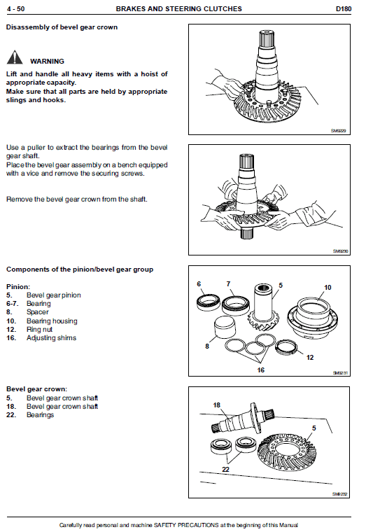 New Holland D180 Tier 2 & Tier 3 Crawler Dozer Service Manual Workshop Guide