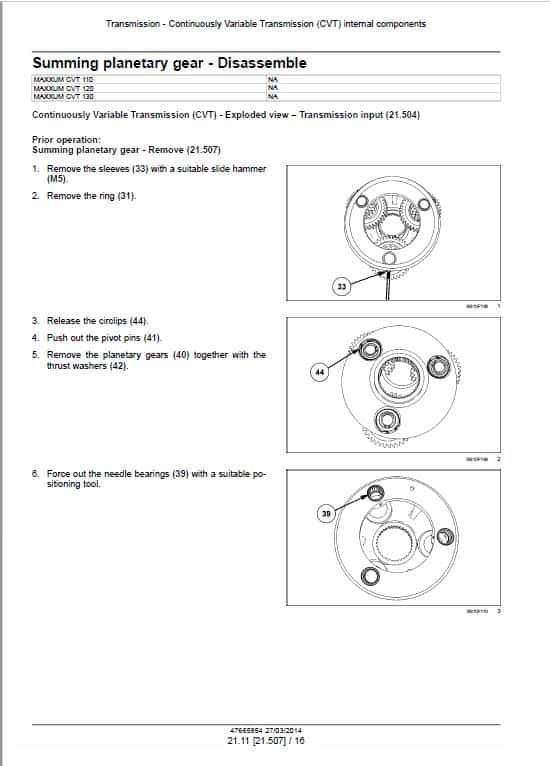 Case 110, 120, 130 Maxxum CVT Tractor Service Manual Workshop Guide
