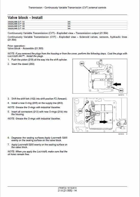 Case 115, 125, 135, 145 Maxxum CVT Tractor Service Manual Workshop Guide