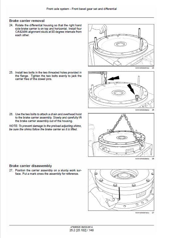 Case 370, 420, 470, 500, 540, 580, 620 Steiger Tractor Service Manual