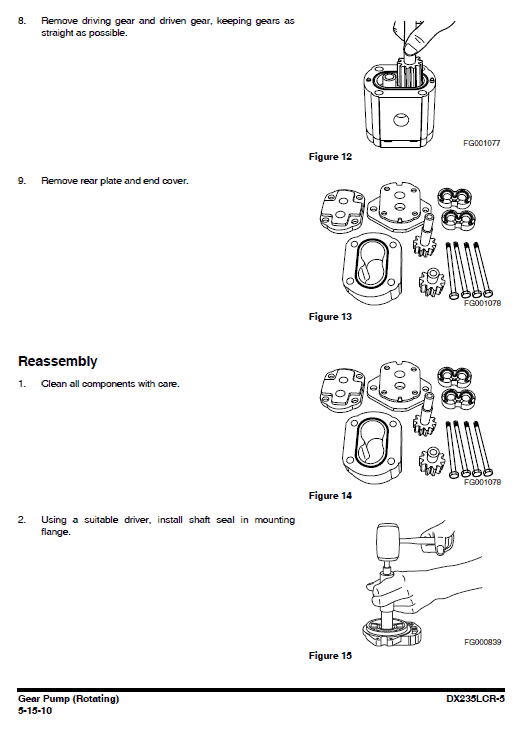 Doosan DX235LCR-5 Excavator Service Manual Workshop Guide