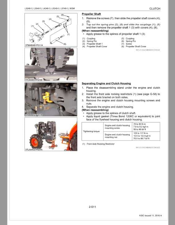 Kubota L4740-3, L5040-3, L5240-3, L5740-3 Workshop Repair Manual
