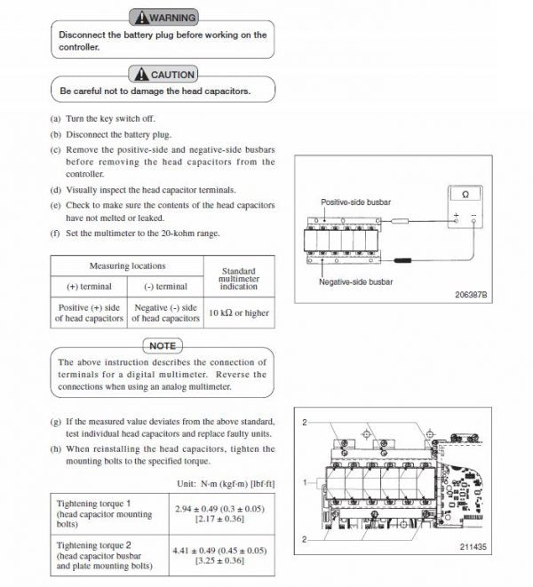 Mitsubishi FB16K, FB18K, FB20KC Forklift Lift Truck Service Manual