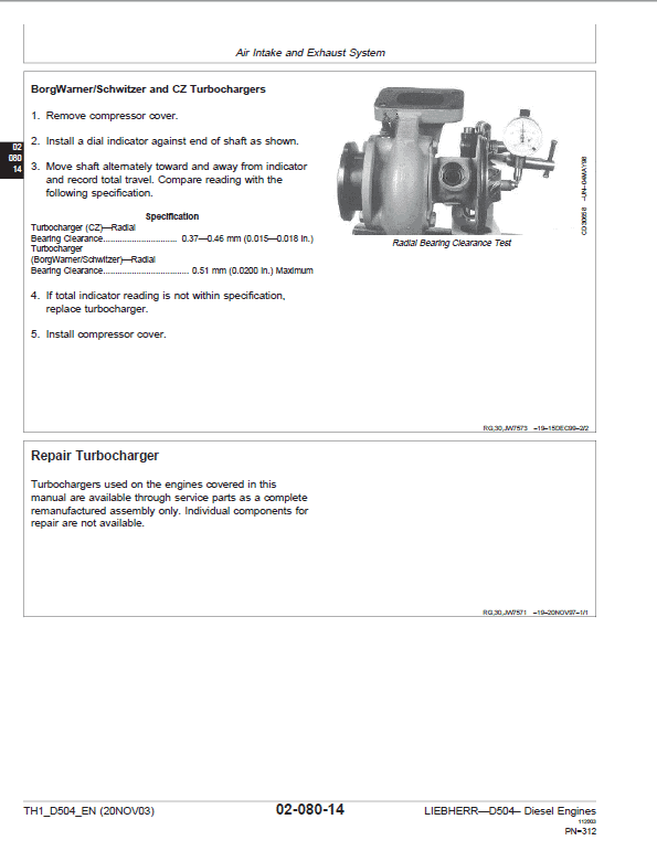 Liebherr D504 NA, D504 T, D504 Ti Engine Service Manual