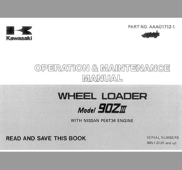 Kawasaki 90ZIII Wheel Loader Service Manual