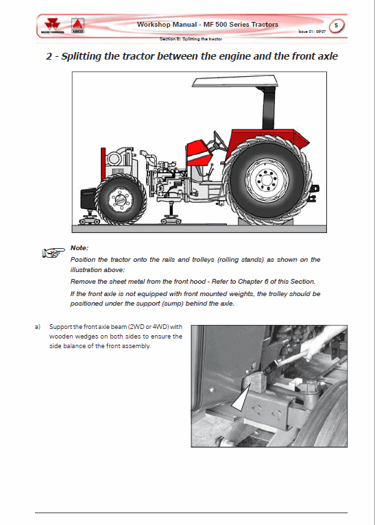 Massey Ferguson 573, 583, 593, 596 Tractor Service Manual Workshop Guide