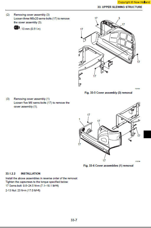 New Holland E18SR Mini Excavator Repair Service Manual Workshop Guide