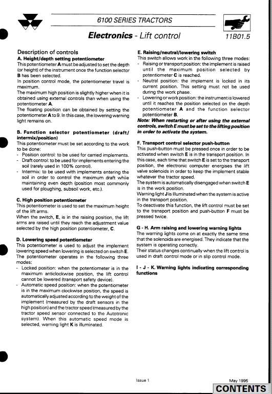 Massey Ferguson 6160, 6170, 6180, 6190 Tractor Repair Manual Workshop Guide