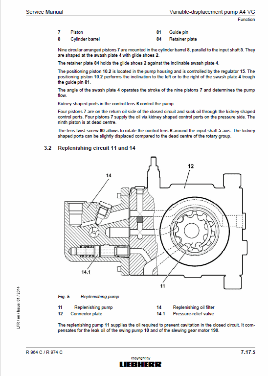 Liebherr R964C, R974C Litronic Hydraulic Excavator Service Manual