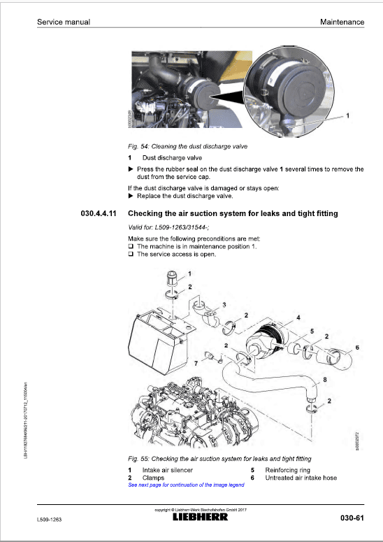 Liebherr L509 Type 1263 Wheel Loader Service Manual
