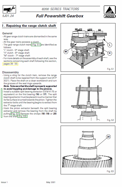 Massey Ferguson 8260, 8270, 8280 Tractor Service Manual Workshop Guide