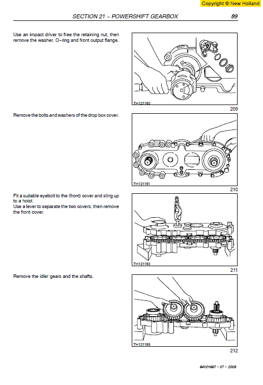 New Holland LM1060 Telehandlers Service Manual Workshop Guide